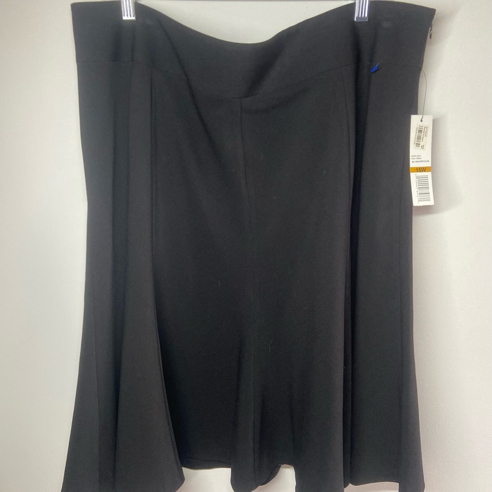 Rafaella Elegant Black A-Line Skirt